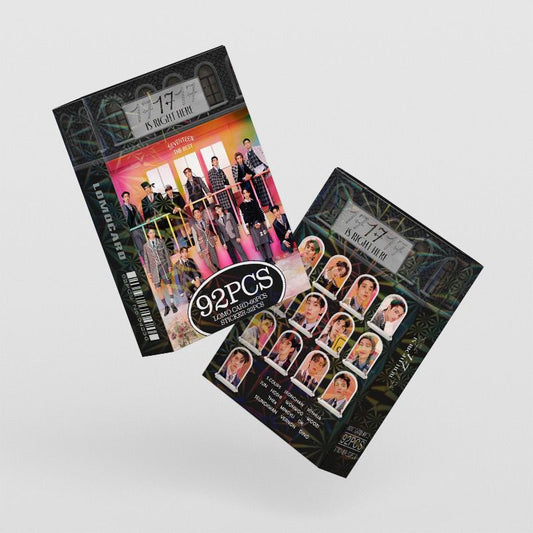 SEVENTEEN MERCH 17 Is Right Here KIT 92 PIÈCES (60 PHOTOCARTES + 32 AUTOCOLLANTS)