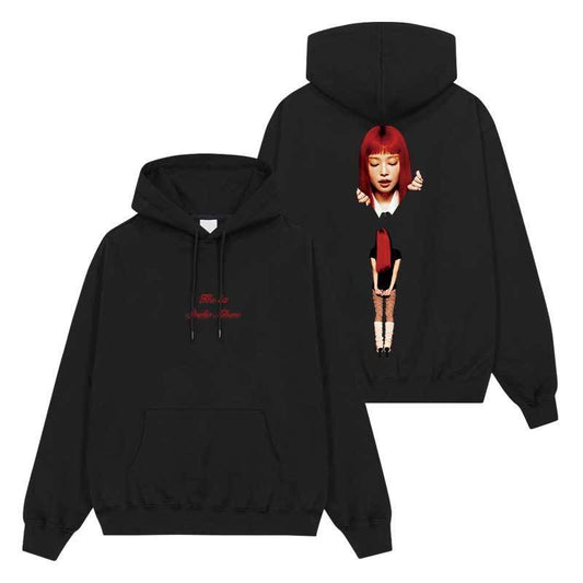 JENNIE (BLACKPINK) SWEAT À CAPUCHE RUBIS