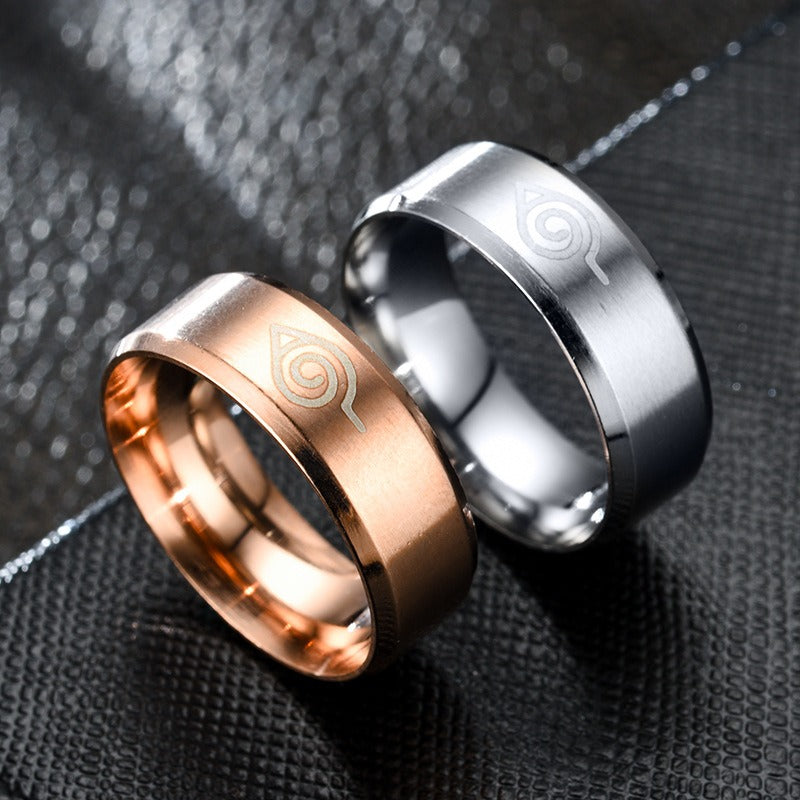 Bague Naruto Merch en acier inoxydable