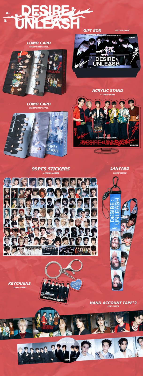 KIT ROMANCE ENHYPEN : UNTOLD 161 PCS (COFFRET CADEAU AVEC DIVERS ARTICLES !✨)