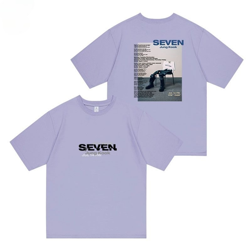 T-SHIRT BTS JUNGKOOK SEVEN 100% COTON