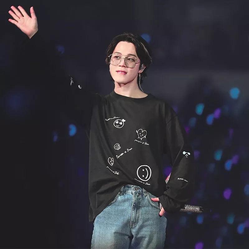 T-SHIRT À MANCHES LONGUES BTS PERMISSION TO DANCE 100 % COTON