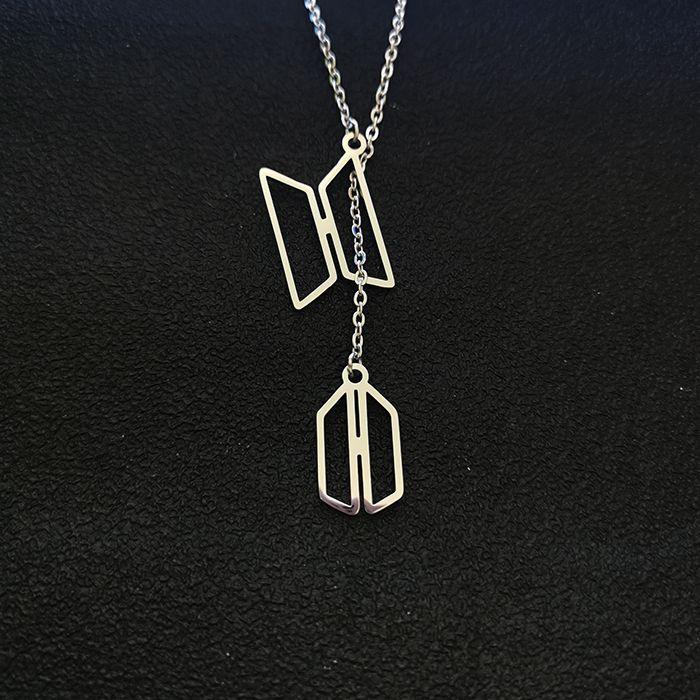 COLLIER EN ACIER INOXYDABLE BTS♡ARMY (Unité et paire)