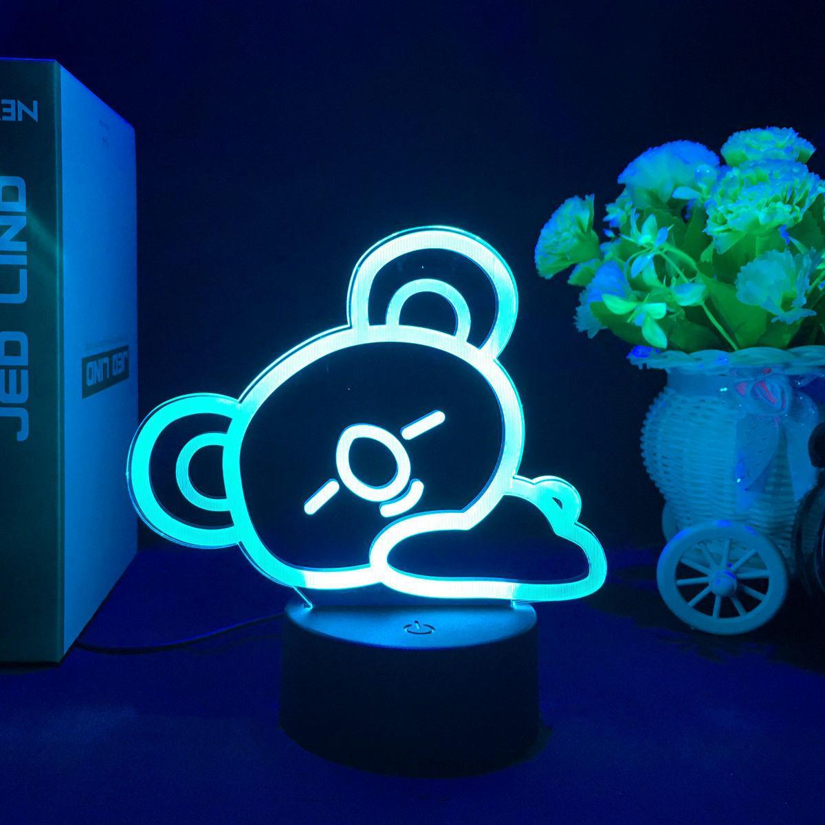 LAMPE LED BT21 À CHANGEMENT DE COULEUR (16 COULEURS) AVEC TÉLÉCOMMANDE