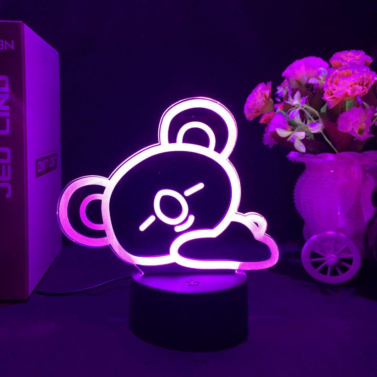 LAMPE LED BT21 À CHANGEMENT DE COULEUR (16 COULEURS) AVEC TÉLÉCOMMANDE