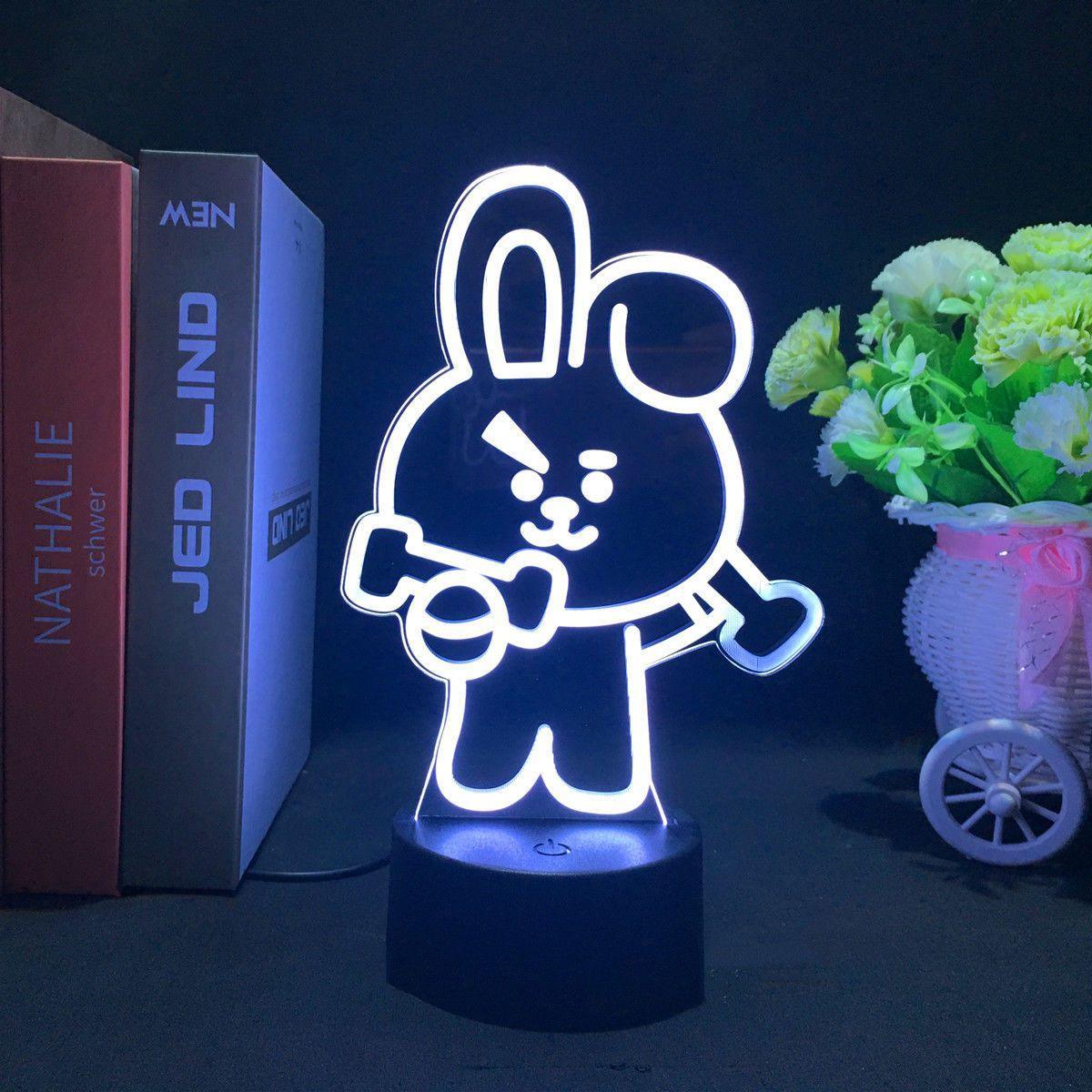 LAMPE LED BT21 À CHANGEMENT DE COULEUR (16 COULEURS) AVEC TÉLÉCOMMANDE