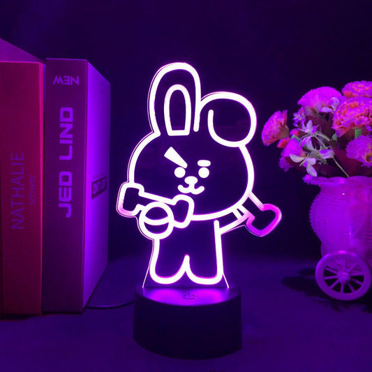 LAMPE LED BT21 À CHANGEMENT DE COULEUR (16 COULEURS) AVEC TÉLÉCOMMANDE