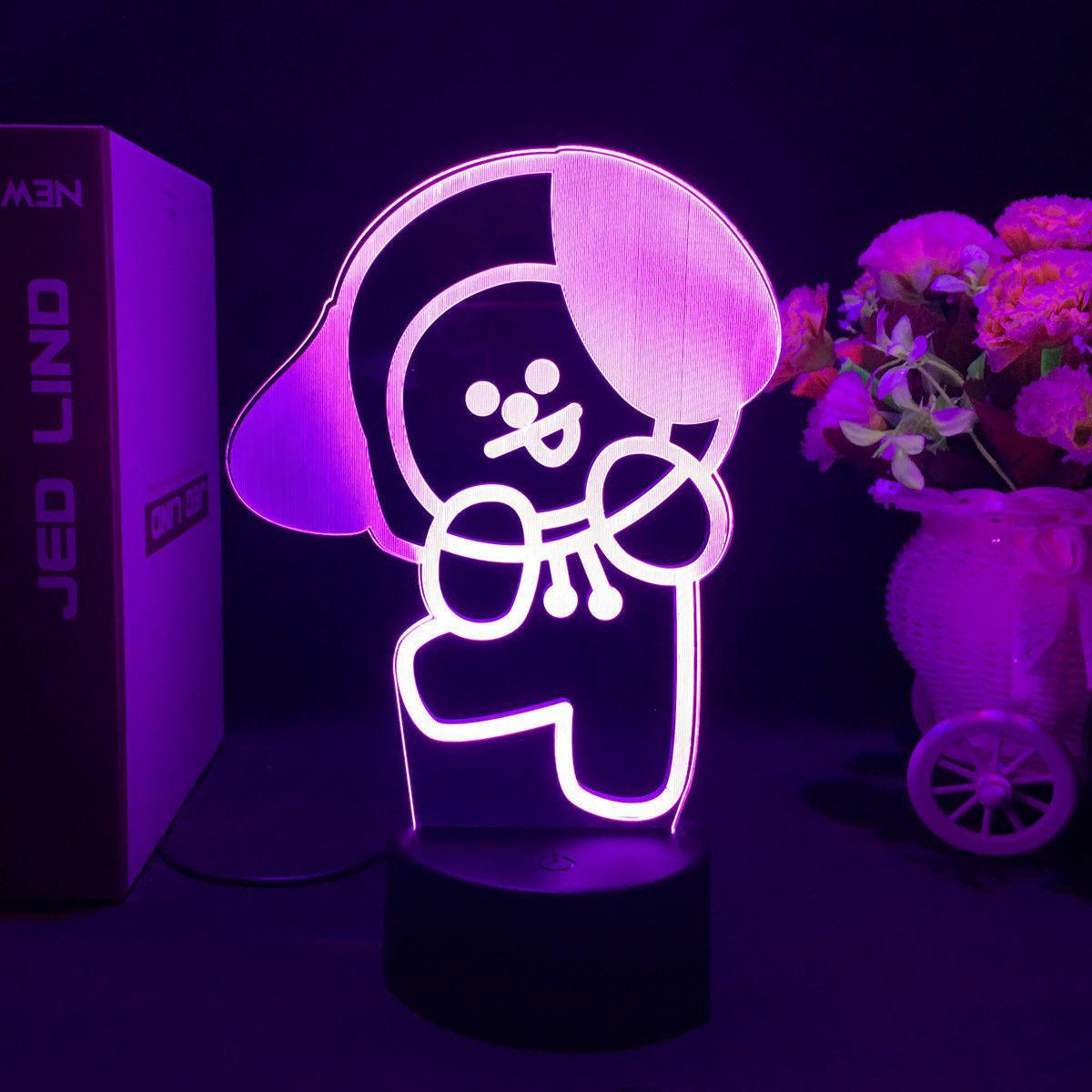 LAMPE LED BT21 À CHANGEMENT DE COULEUR (16 COULEURS) AVEC TÉLÉCOMMANDE