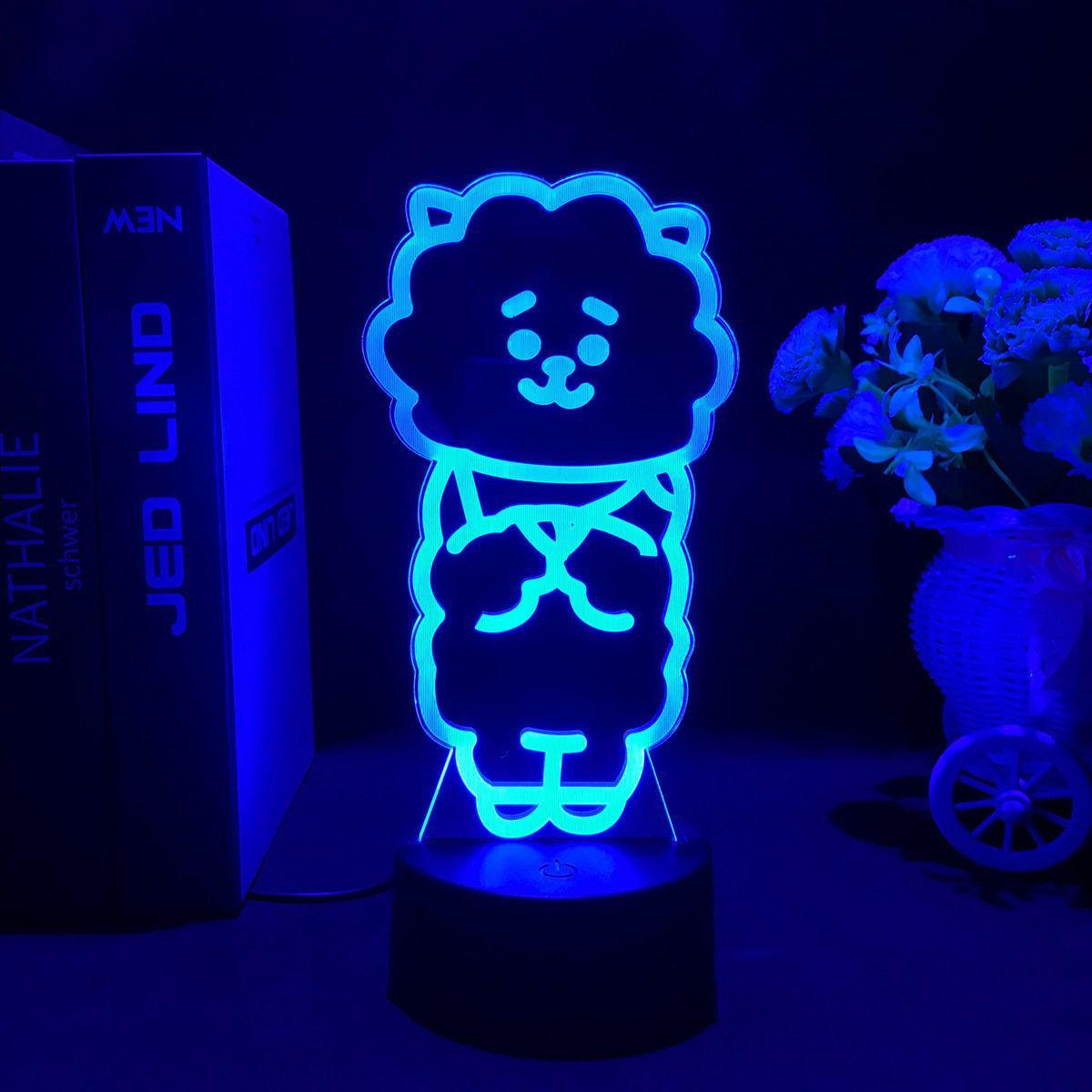 LAMPE LED BT21 À CHANGEMENT DE COULEUR (16 COULEURS) AVEC TÉLÉCOMMANDE