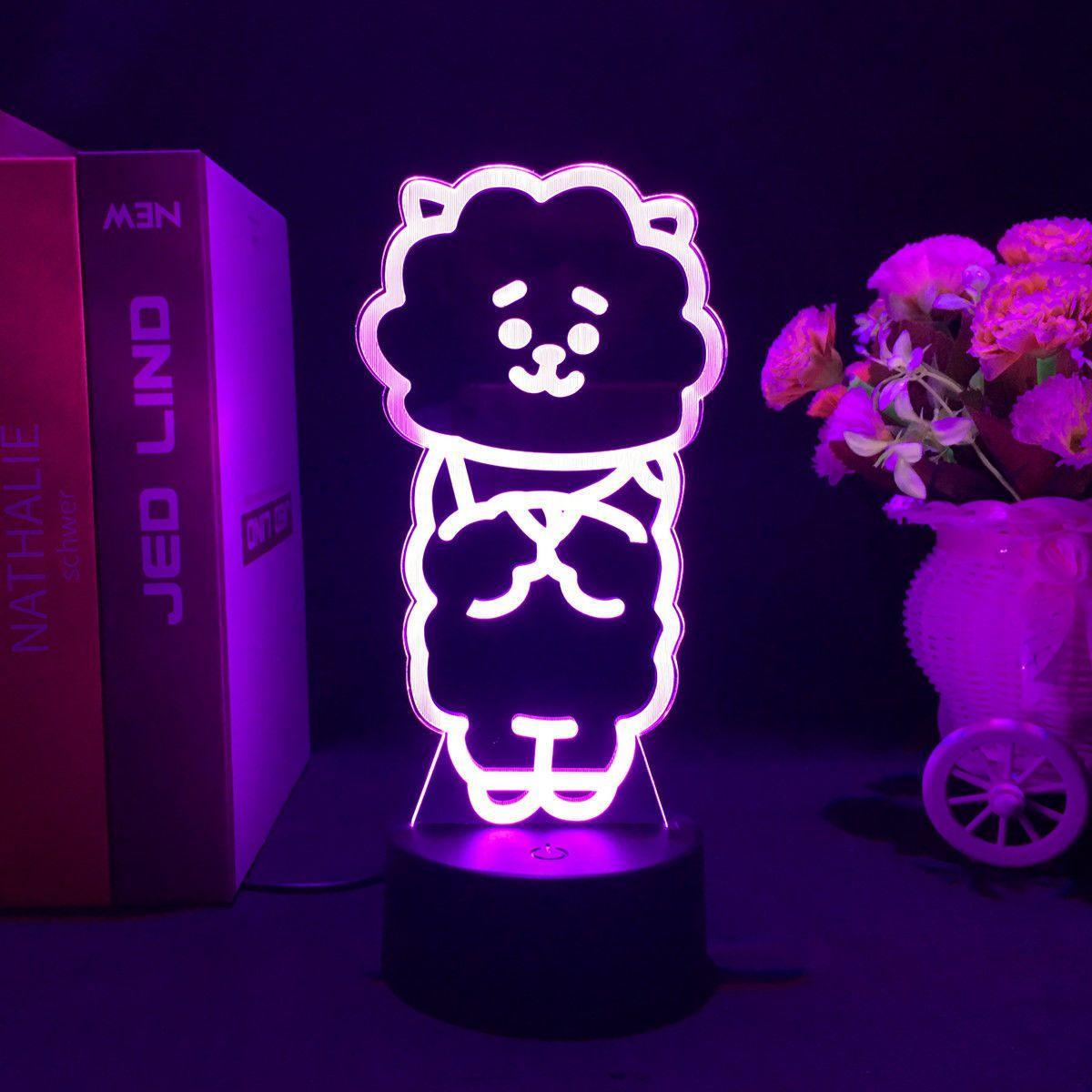 LAMPE LED BT21 À CHANGEMENT DE COULEUR (16 COULEURS) AVEC TÉLÉCOMMANDE