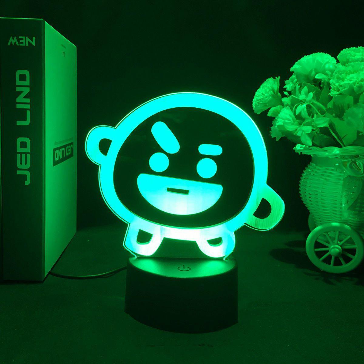 LAMPE LED BT21 À CHANGEMENT DE COULEUR (16 COULEURS) AVEC TÉLÉCOMMANDE