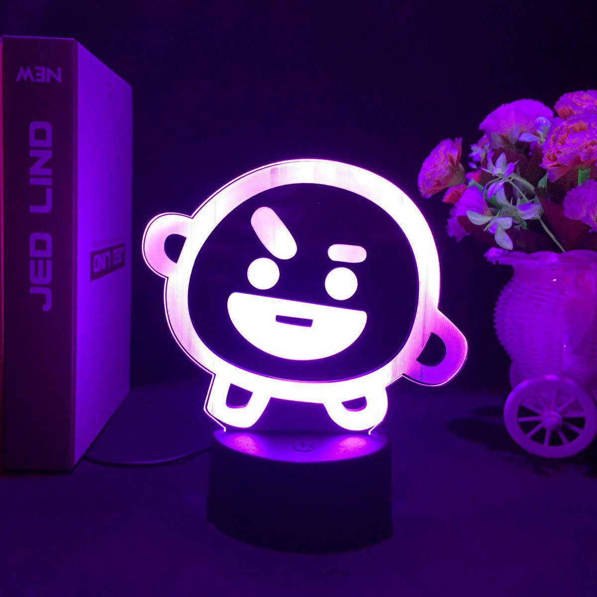 LAMPE LED BT21 À CHANGEMENT DE COULEUR (16 COULEURS) AVEC TÉLÉCOMMANDE