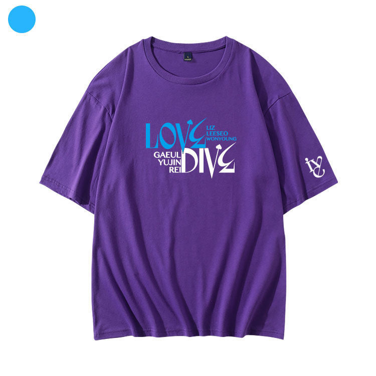 T-SHIRTS 100 % COTON IVE MERCH LOVE DIVE (différentes couleurs)