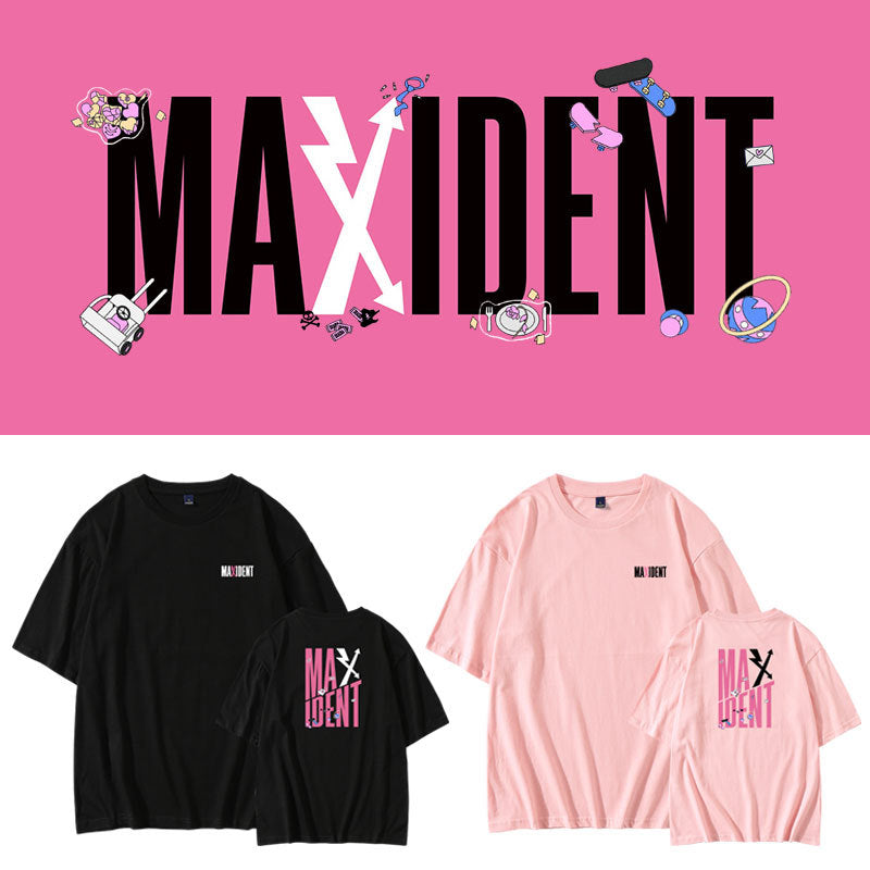 T-SHIRT MAXIDENT STRAY KIDS MERCH 100 % COTON