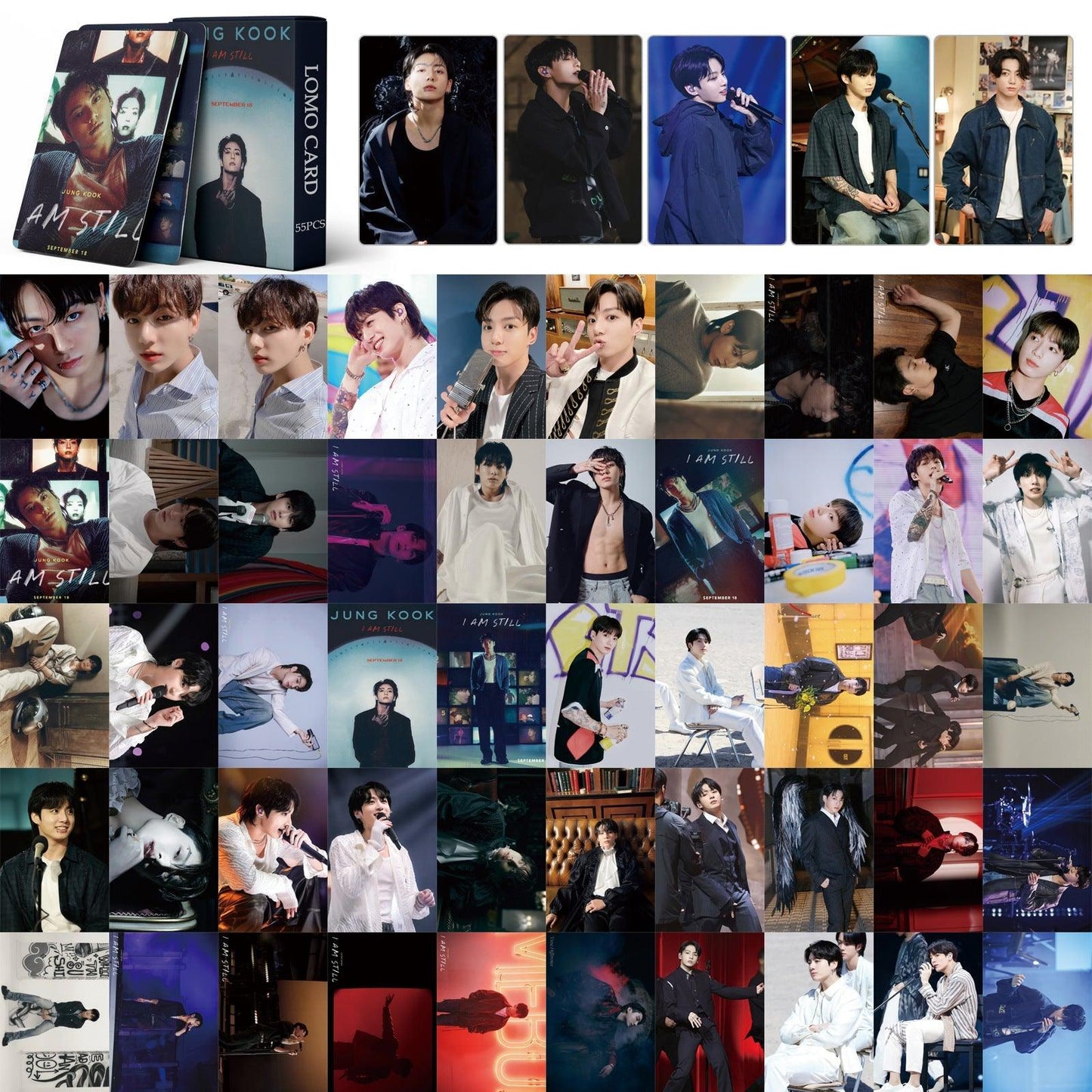 CARTES PHOTO JUNGKOOK I AM STILL 55PCS