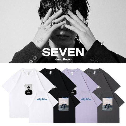 T-SHIRT BTS JUNGKOOK SEVEN 100% COTON