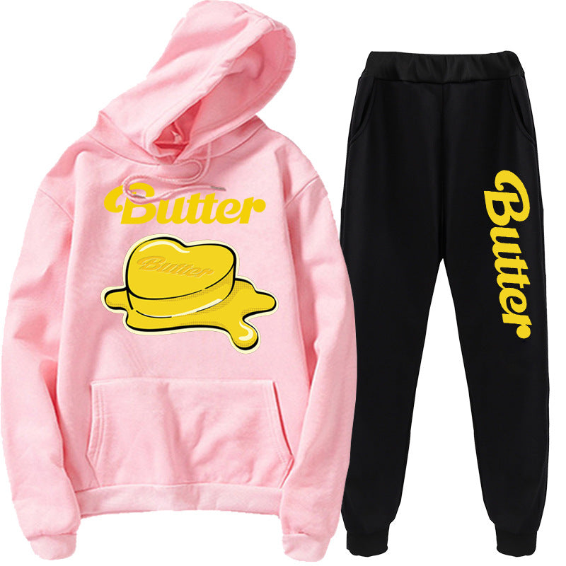 ENSEMBLE SWEAT À CAPUCHE ET PANTALON BTS BUTTER
