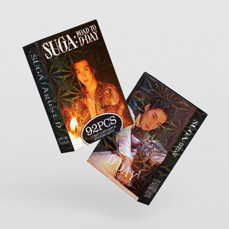 PHOTOCARTES SUGA : ROAD TO D'DAY 92 PCS (60 PHOTOCARTES + 32 STICKERS)