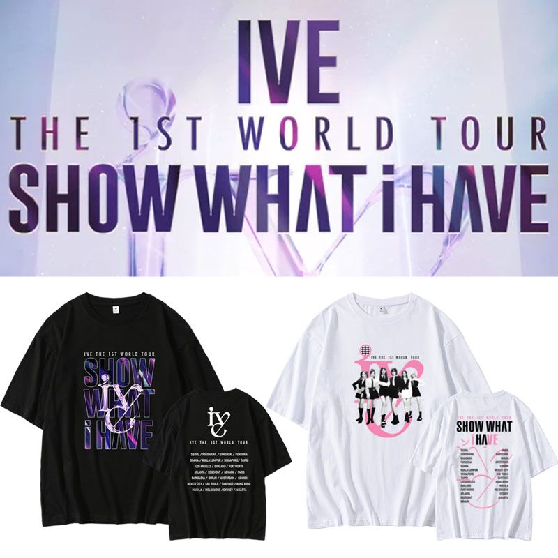 T-SHIRT IVE MERCH 1St WORD TOUR 2024 "Show What i Have" 100% COTON