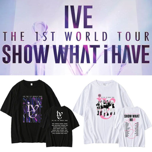 T-SHIRT IVE MERCH 1St WORD TOUR 2024 "Show What i Have" 100% COTON
