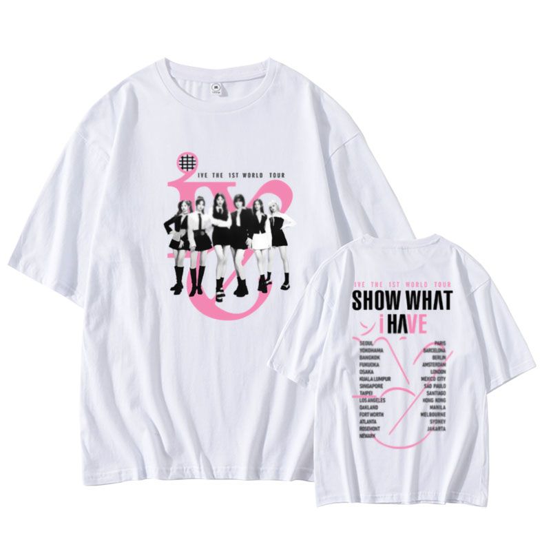 T-SHIRT IVE MERCH 1St WORD TOUR 2024 "Show What i Have" 100% COTON