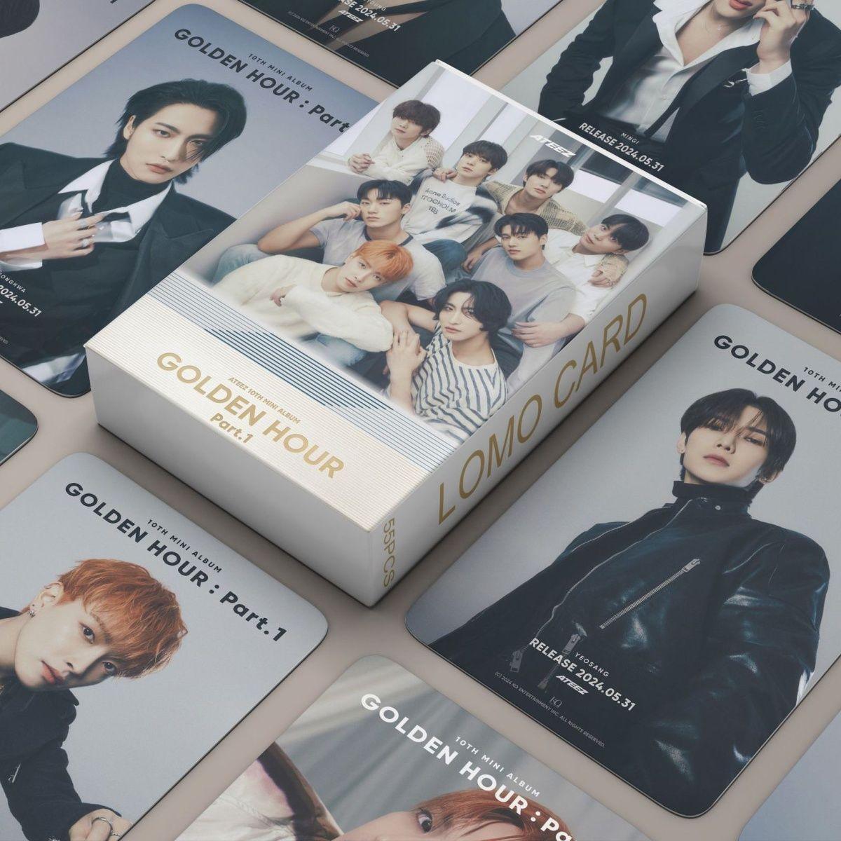 CARTES PHOTO ATEEZ GOLDEN HOUR Partie 1 55 pièces