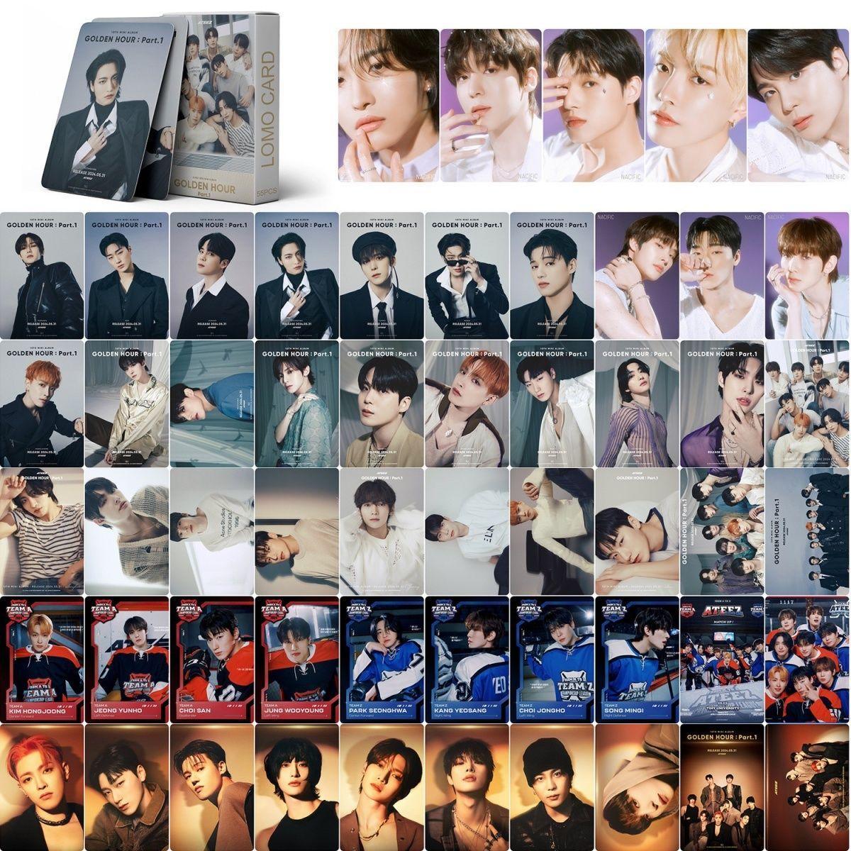 CARTES PHOTO ATEEZ GOLDEN HOUR Partie 1 55 pièces
