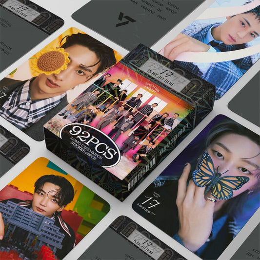 SEVENTEEN MERCH 17 Is Right Here KIT 92 PIÈCES (60 PHOTOCARTES + 32 AUTOCOLLANTS)