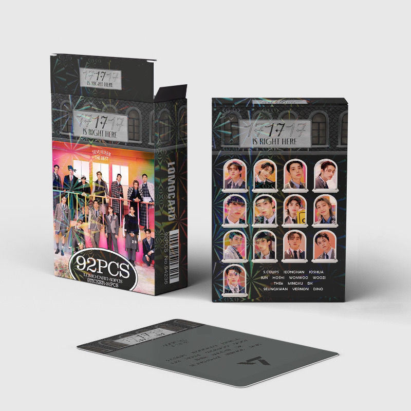 SEVENTEEN MERCH 17 Is Right Here KIT 92 PIÈCES (60 PHOTOCARTES + 32 AUTOCOLLANTS)