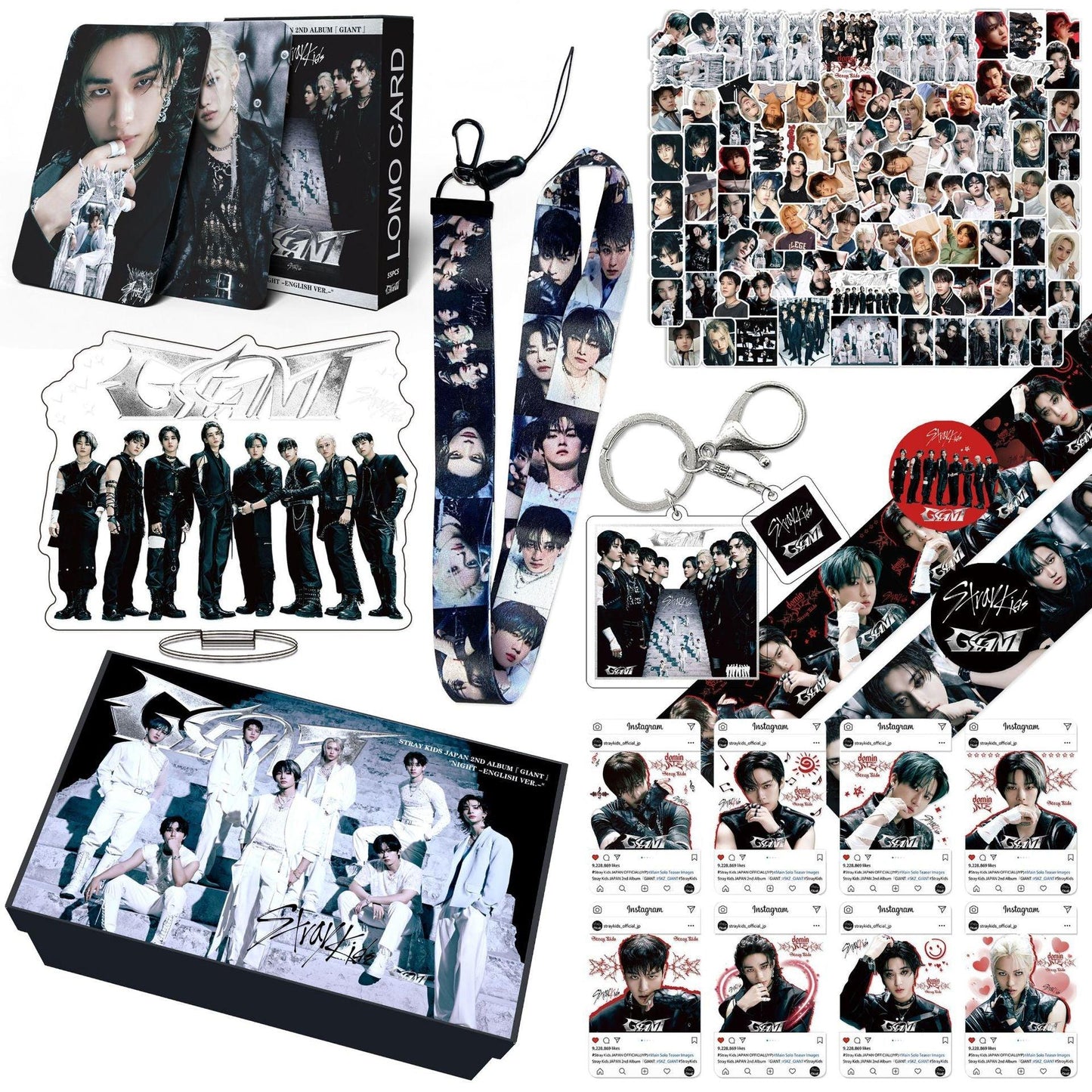 KIT GÉANT STRAY KIDS AVEC 165 PIÈCES (COFFRET CADEAU AVEC PLUSIEURS ARTICLES !✨)