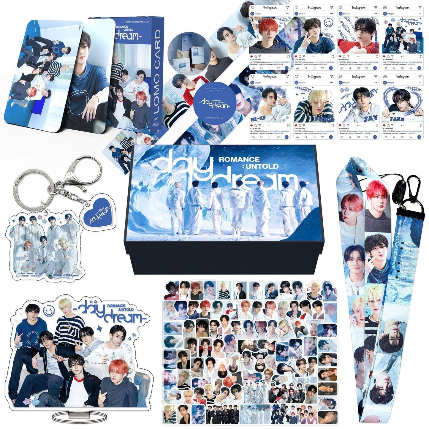 KIT ROMANCE ENHYPEN : UNTOLD DAYDREAM 159 PCS (COFFRET CADEAU AVEC PLUSIEURS ARTICLES !✨)