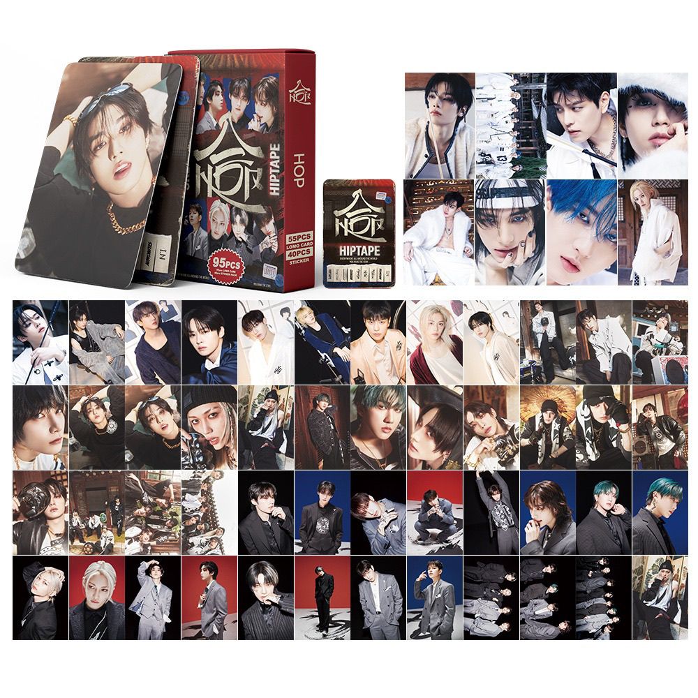 KIT PHOTOCARTES STRAY KIDS HOP 95 PCS (55 PHOTOCARTES + 40 AUTOCOLLANTS)