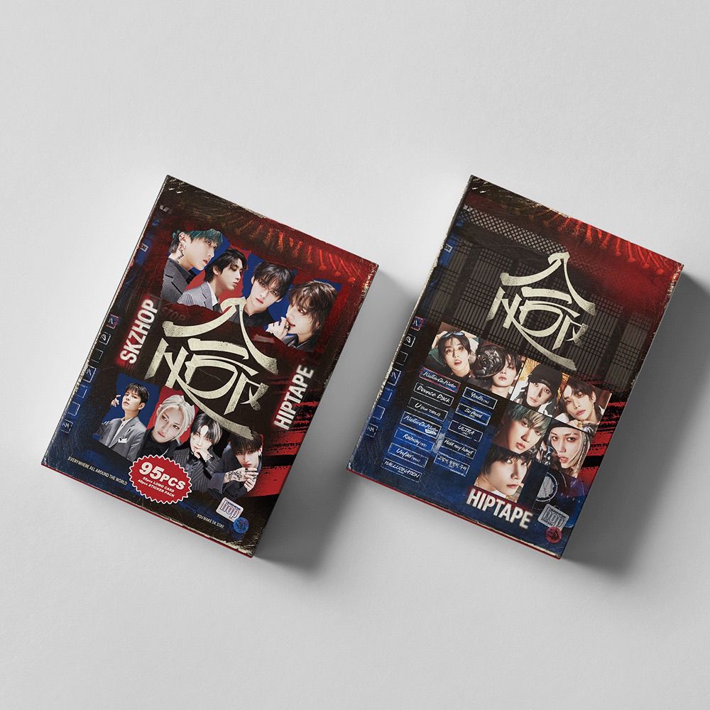 KIT PHOTOCARTES STRAY KIDS HOP 95 PCS (55 PHOTOCARTES + 40 AUTOCOLLANTS)