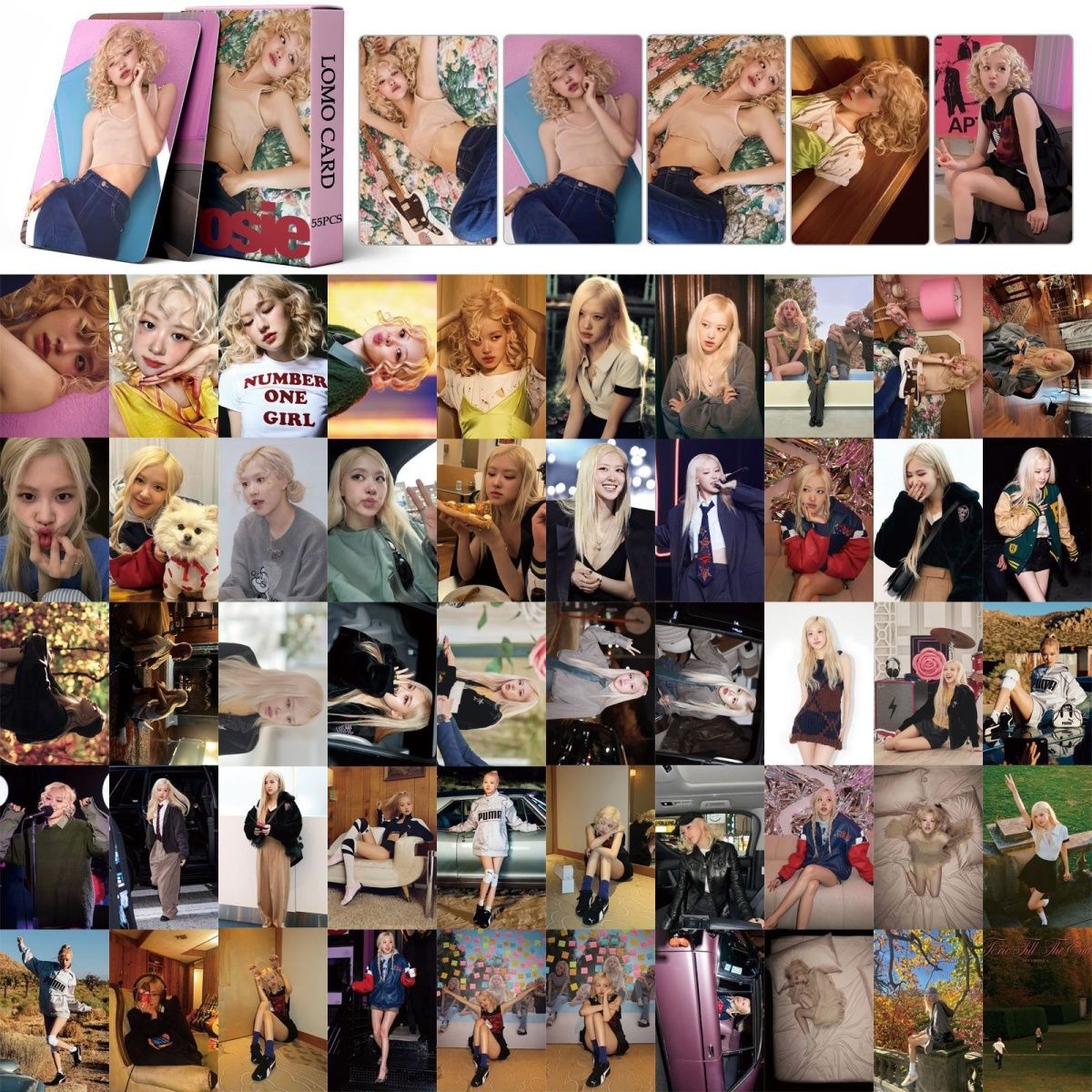 CARTES PHOTO ROSÉ - ROSIE 55 PCS