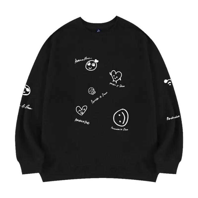 SWEAT-SHIRT BTS PERMISSION TO DANCE (noir/blanc)