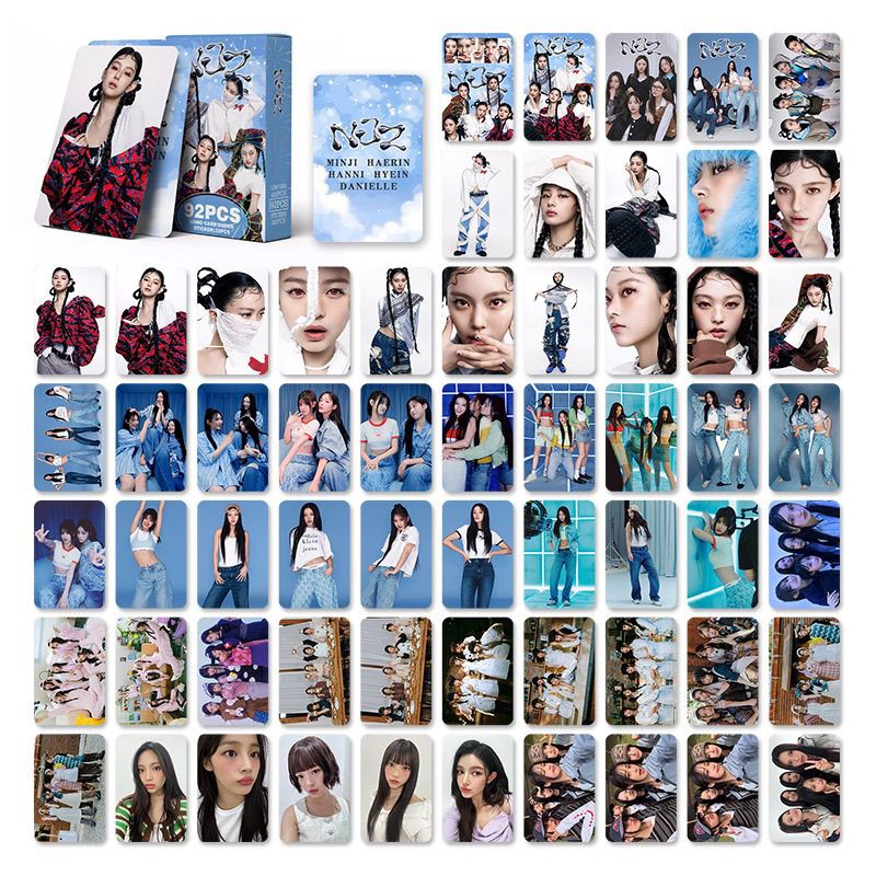 CARTES PHOTO NJZ (NEWJEANS) 92 PCS (60 CARTES PHOTO + 32 AUTOCOLLANTS)