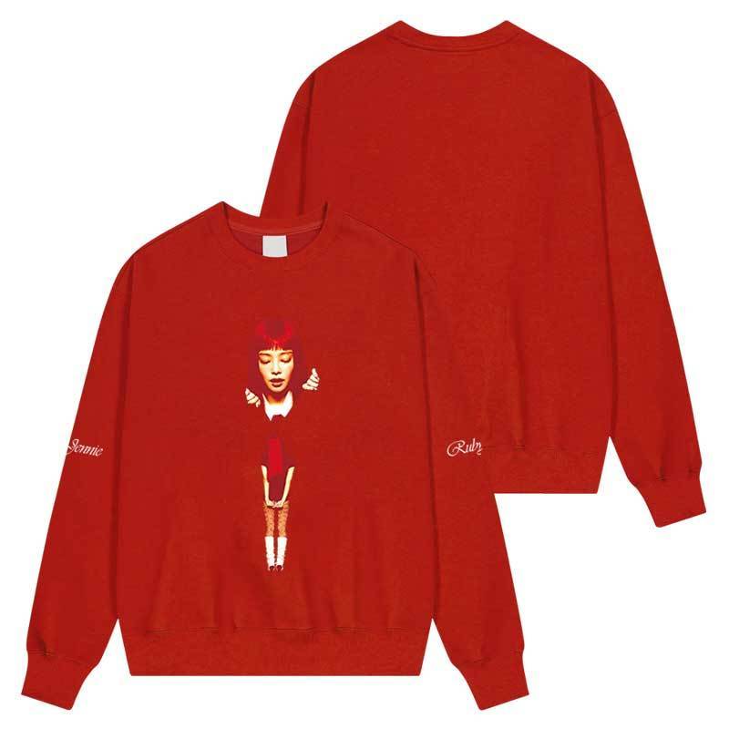 JENNIE (BLACKPINK) SWEAT À CAPUCHE RUBIS