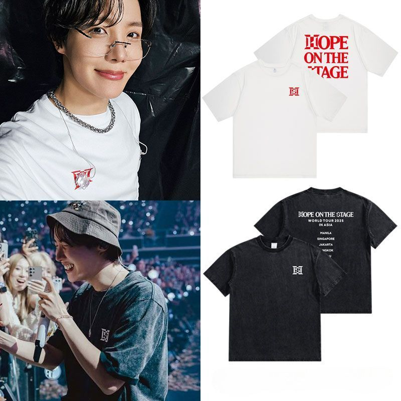T-SHIRTS JHOPE HOPE ON THE STAGE TOUR 100% COTON (différents modèles)