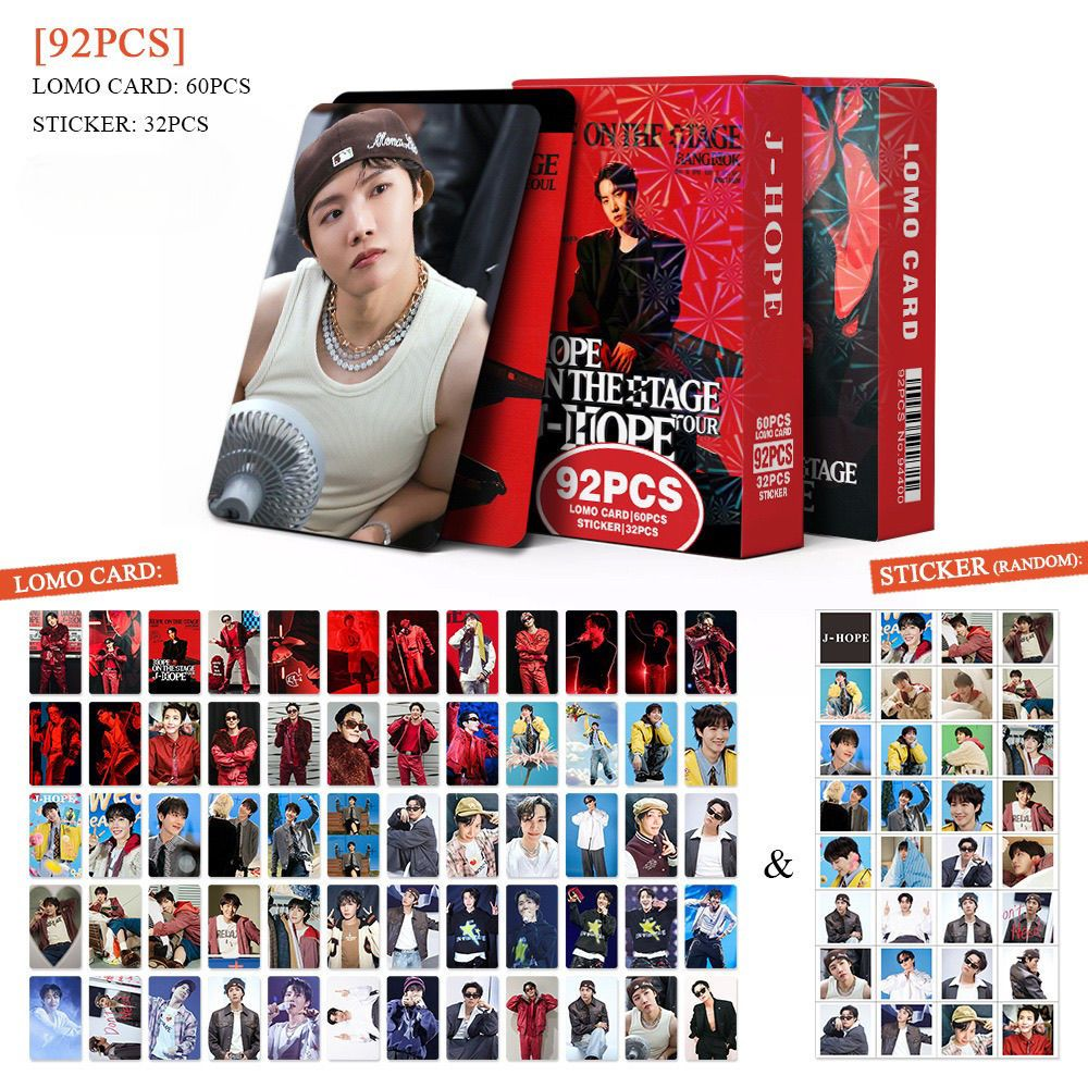 J-HOPE « HOPE ON THE STAGE » 92 PIÈCES (60 PHOTOCARTES + 32 AUTOCOLLANTS)