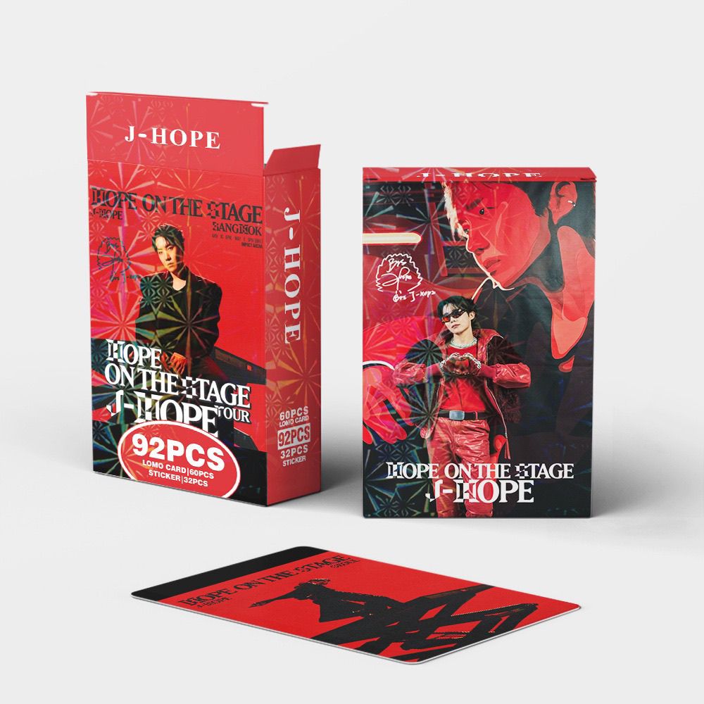 J-HOPE « HOPE ON THE STAGE » 92 PIÈCES (60 PHOTOCARTES + 32 AUTOCOLLANTS)
