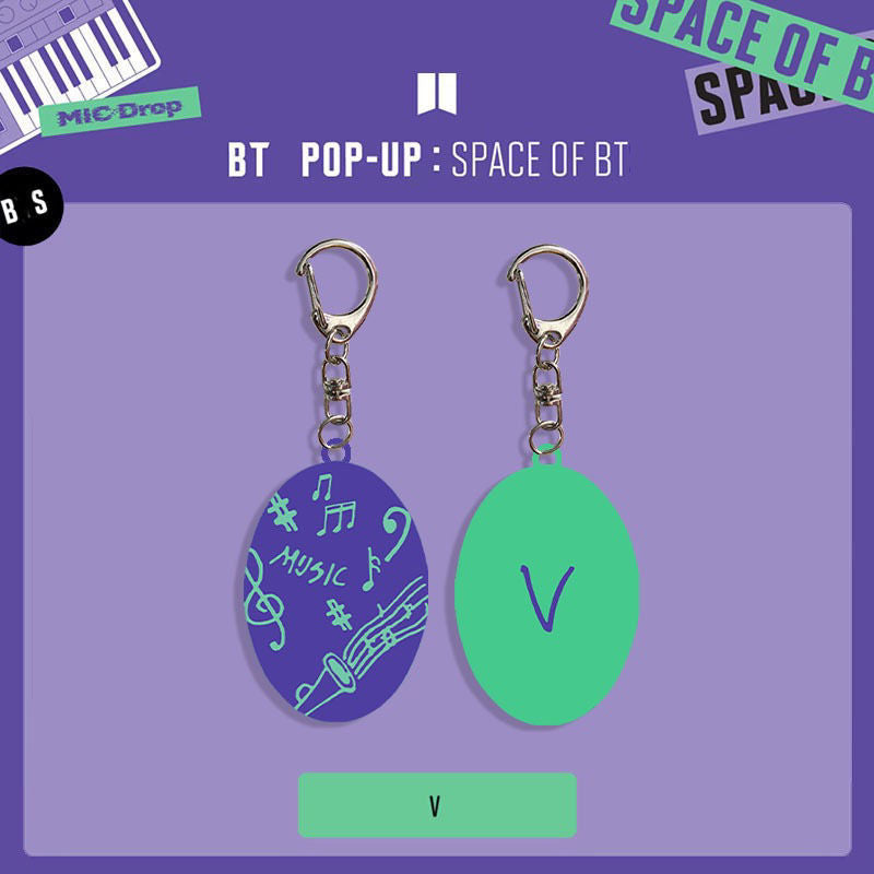 Lot de 7 porte-clés pop-up BTS