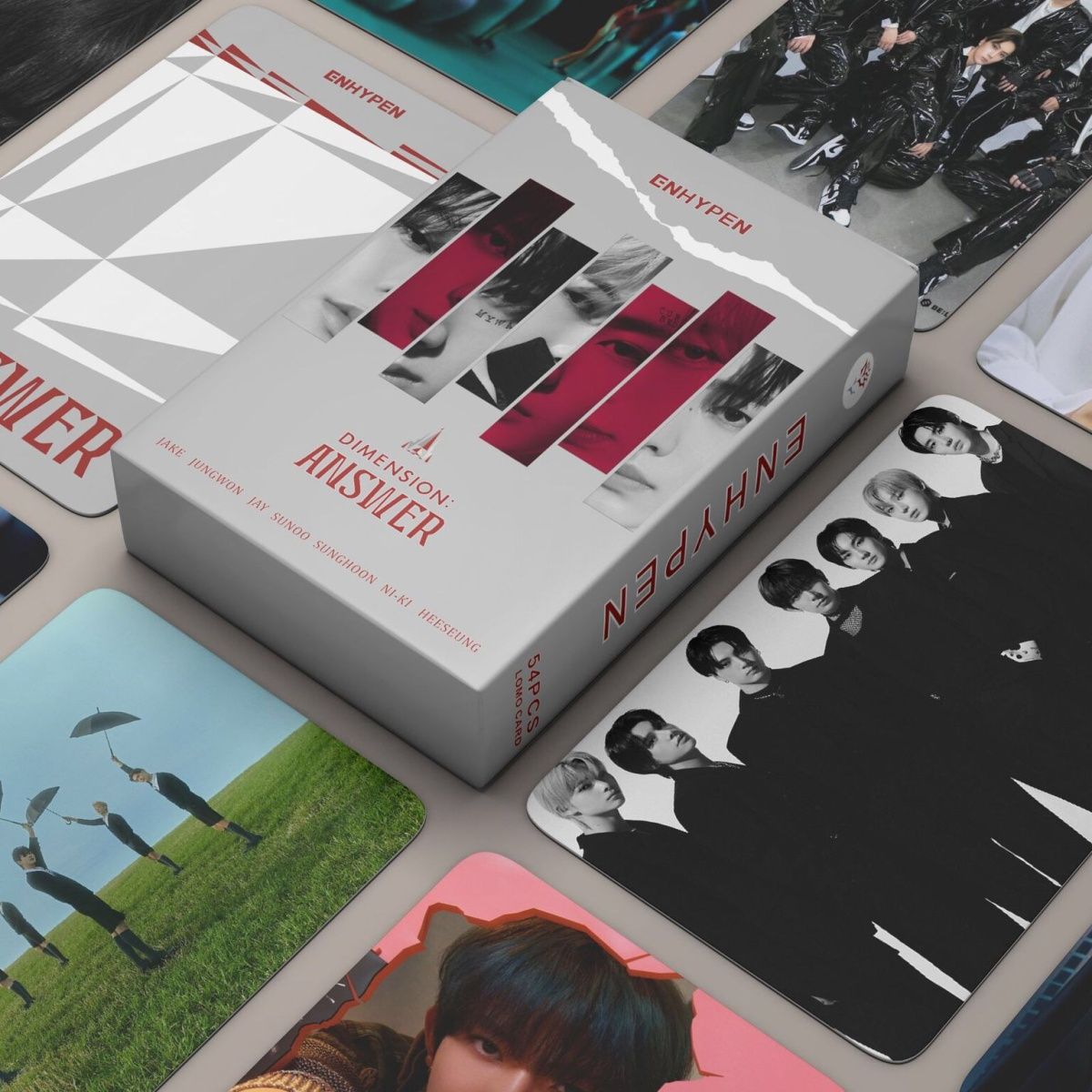 CARTES PHOTO ENHYPEN DIMENSION : RÉPONSE 55 PCS