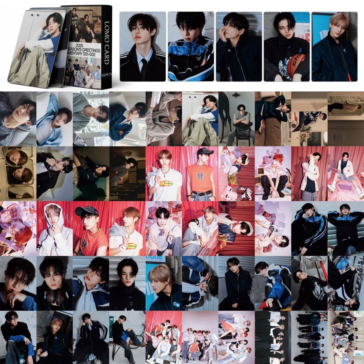 CARTES PHOTO ENHYPEN VŒUX DE FIN D'ANNÉE 55 PIÈCES