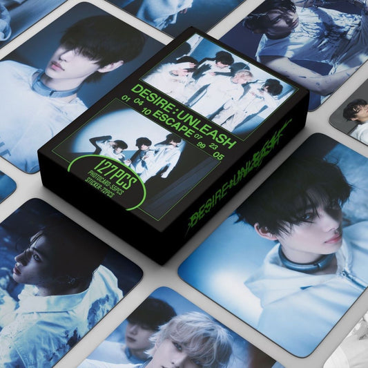 CARTES PHOTO ENHYPEN DESIRE UNLEASH 127 PCS (55 cartes photo + 72 autocollants)