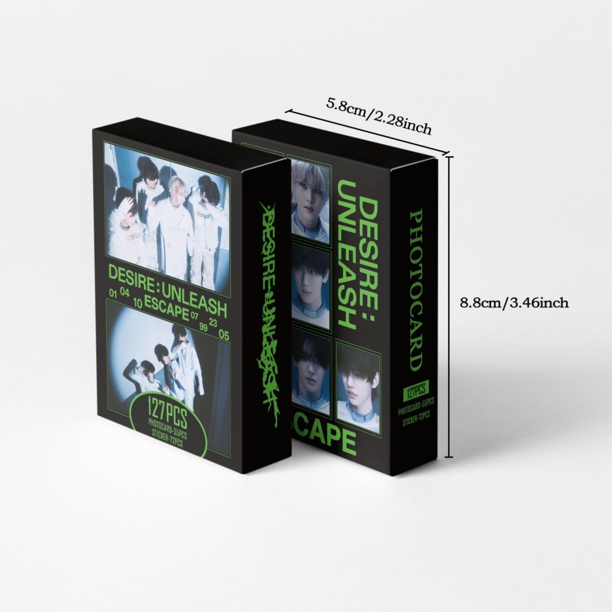 CARTES PHOTO ENHYPEN DESIRE UNLEASH 127 PCS (55 cartes photo + 72 autocollants)