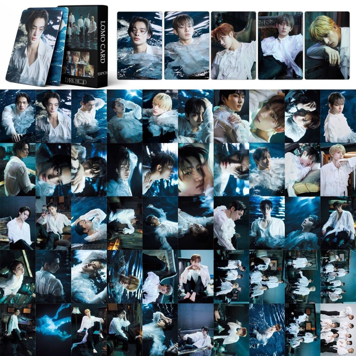 CARTES PHOTO ENHYPEN DARK BLOOD 55 PCS