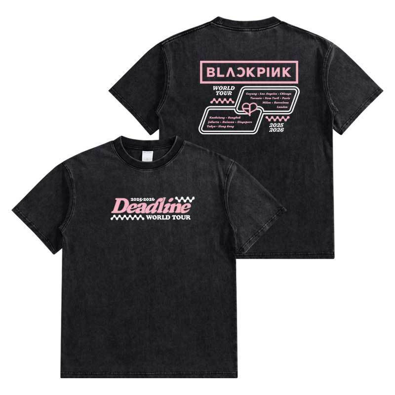 T-SHIRT/PANTALON COURT BLACKPINK DEADLINE 100 % COTON