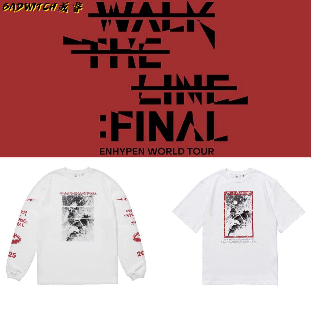 T-SHIRT ENHYPEN 2025 WALK THE LINE 100% COTON