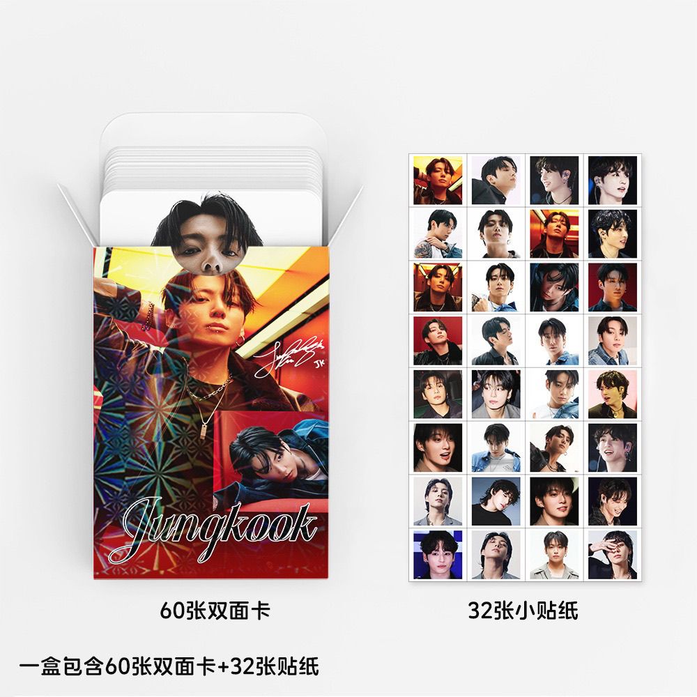 JOURNAL DE PRODUCTION SOLO DE JIMIN 92 PIÈCES (60 CARTES PHOTO + 32 AUTOCOLLANTS)