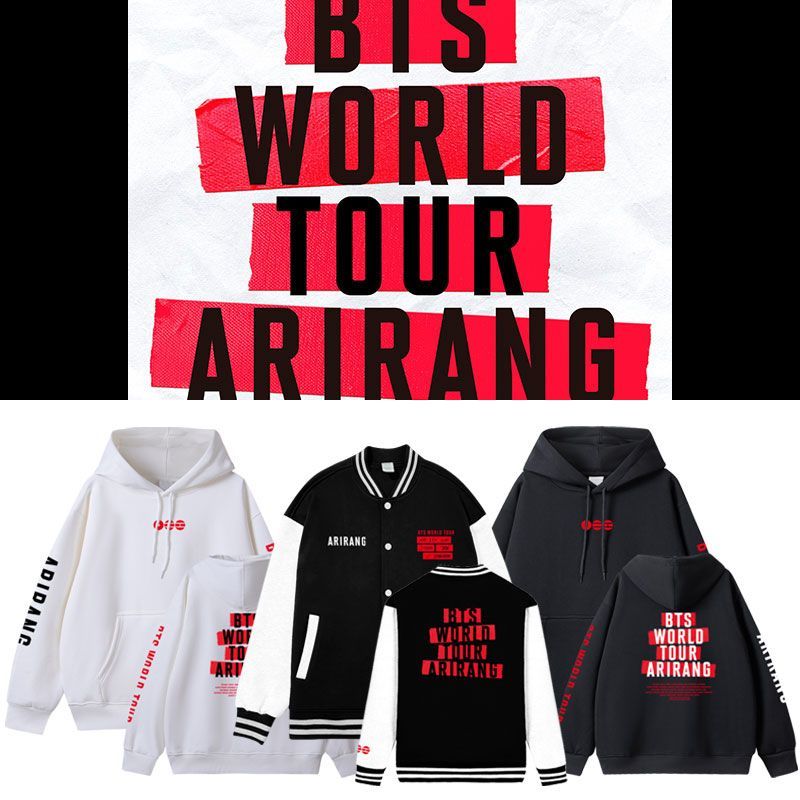 BTS TOUR 2026 COLLEGE JACKET AND HOODIE